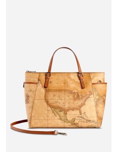 Alviero Martini Prima Classe Geo Classic Borsa a Mano con Tracolla – Doppia Portabilità