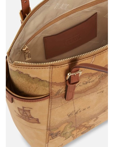 Alviero Martini Prima Classe Geo Classic Shopping Bag con Fibbie – Eleganza & Praticità