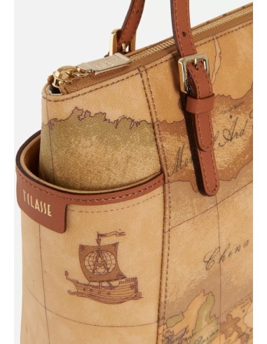 Alviero Martini Prima Classe Geo Classic Shopping Bag con Fibbie – Eleganza & Praticità