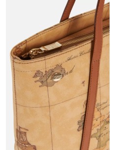 Alviero Martini Prima Classe Geo Classic Shopping Bag Media con Borchiette 2