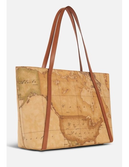 Alviero Martini Prima Classe Geo Classic Shopping Bag con Borchiette Grande – Eleganza & Praticità