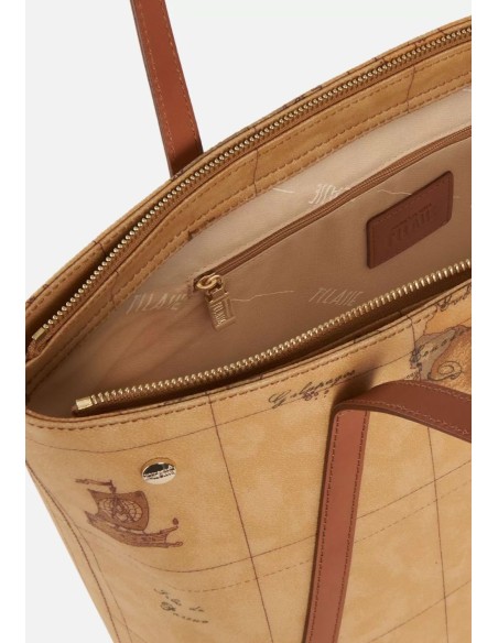 Alviero Martini Prima Classe Geo Classic Shopping Bag con Borchiette Grande – Eleganza & Praticità