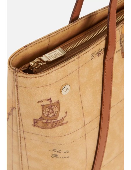 Alviero Martini Prima Classe Geo Classic Shopping Bag con Borchiette Grande – Eleganza & Praticità