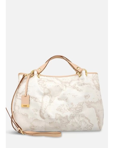 Alviero Martini Prima Classe Geo White Borsa Grande a Mano – Raffinata & Versatile
