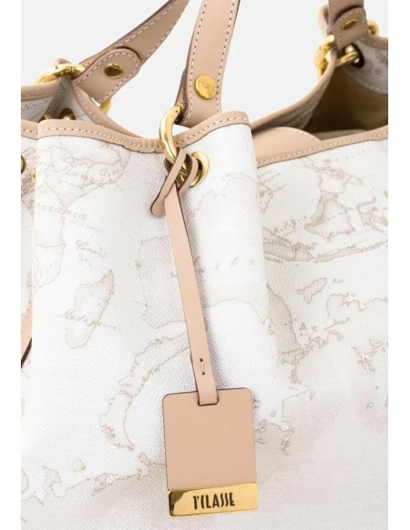Alviero Martini Prima Classe Geo White Borsa Grande a Mano – Raffinata & Versatile