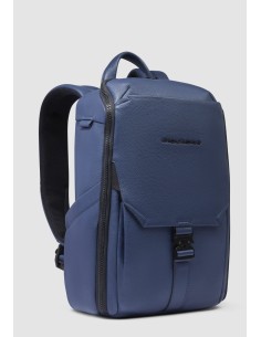 Zaino PC 13,3" in pelle blu con protezione antiurto 2