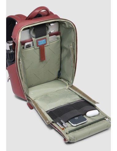 Zaino PC 13,3" in pelle blu con protezione antiurto