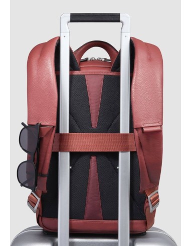 Zaino PC 13,3" in pelle blu con protezione antiurto