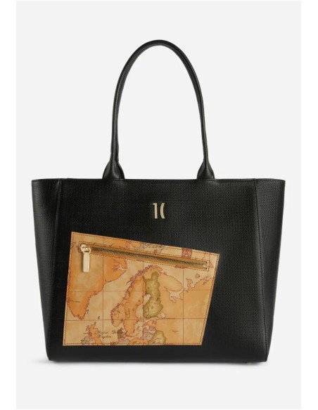 Alviero Martini Prima Classe Geo Pagoda Borsa Shopping Naturale – Stile Architettonico