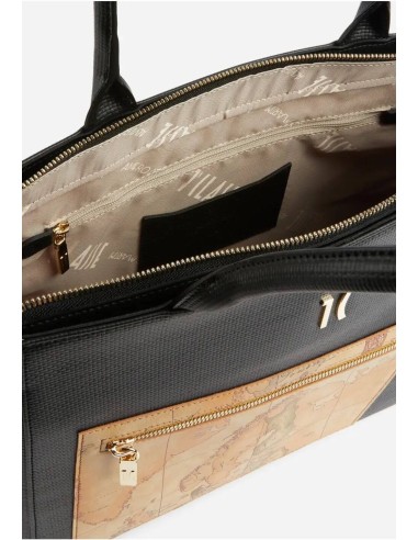 Alviero Martini Prima Classe Geo Pagoda Borsa Shopping Naturale – Stile Architettonico