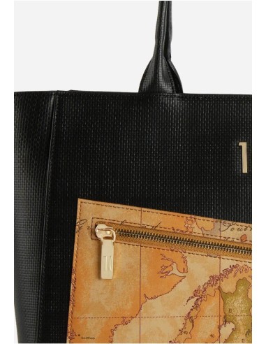 Alviero Martini Prima Classe Geo Pagoda Borsa Shopping Naturale – Stile Architettonico