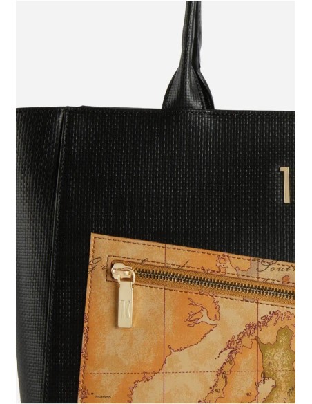 Alviero Martini Prima Classe Geo Pagoda Borsa Shopping Naturale – Stile Architettonico