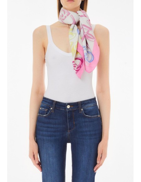 Foulard plissé  con stampa Liu Jo
