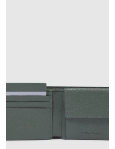 Portafoglio uomo in pelle con portamonete RFID