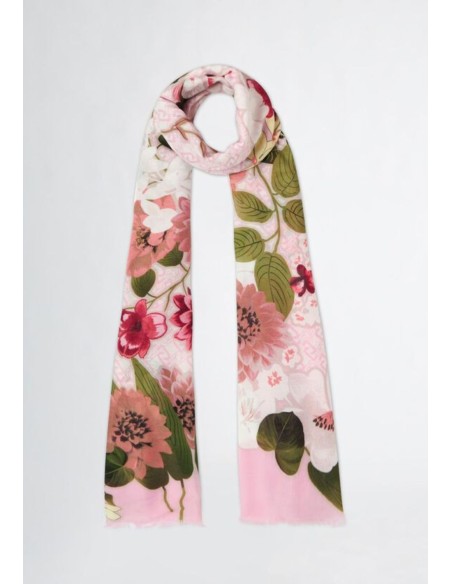 Stola floreale in bamboo 90x190 cm