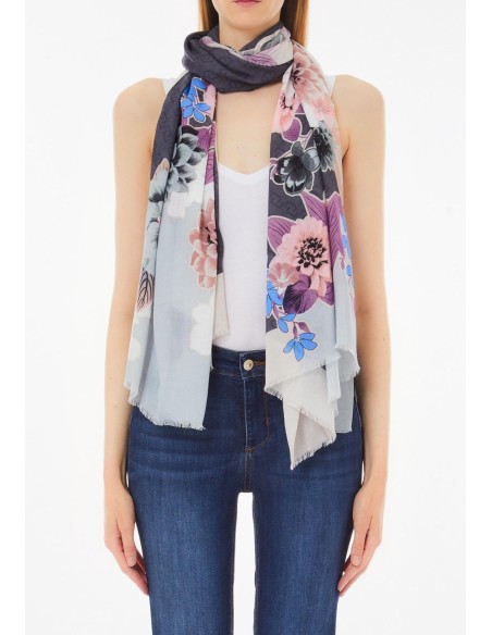 Stola floreale in bamboo 90x190 cm