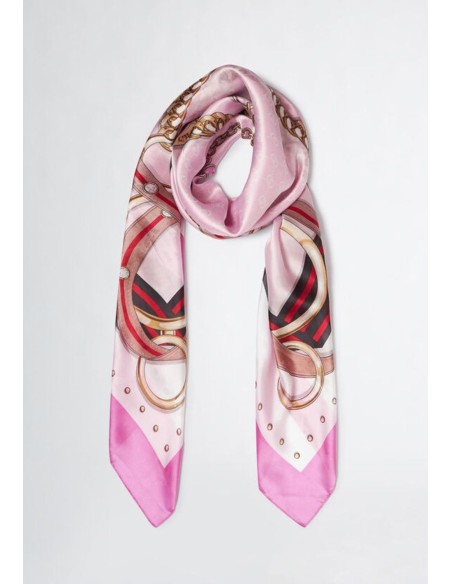 Foulard stampa grafica logo 120x120 cm