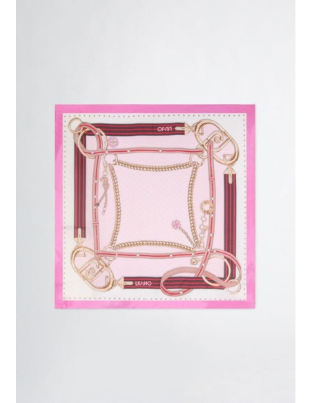 Foulard stampa grafica logo 120x120 cm