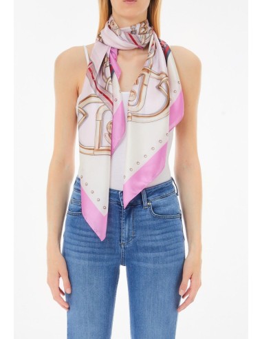 Foulard stampa grafica logo 120x120 cm