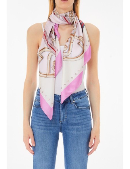 Foulard stampa grafica logo 120x120 cm