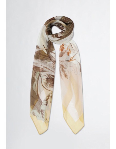 Foulard floreale 120x120 cm in poliestere