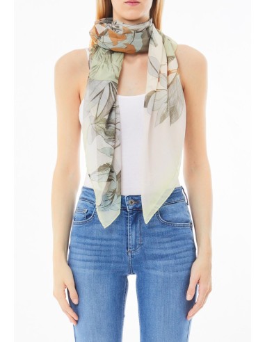 Foulard floreale 120x120 cm in poliestere