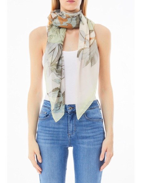 Foulard floreale 120x120 cm in poliestere