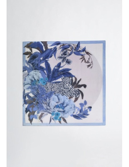 Foulard floreale 120x120 cm in poliestere