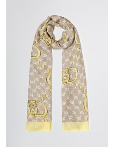 Stola in modal con logo e motivi geometrici