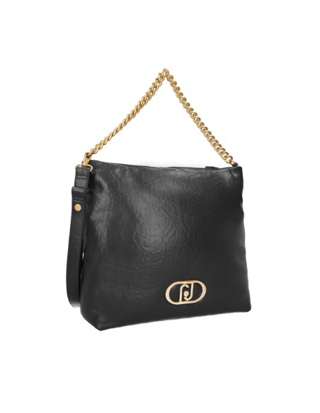 Shopping bag LaPuffy nera – Eleganza e versatilità.