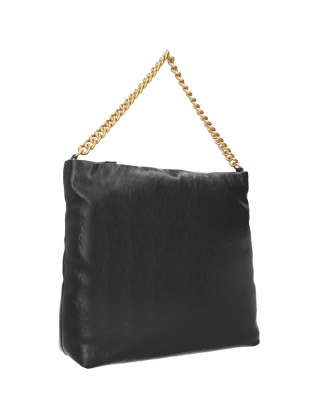 Shopping bag LaPuffy nera – Eleganza e versatilità.