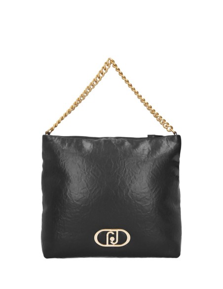 Shopping bag LaPuffy nera – Eleganza e versatilità.