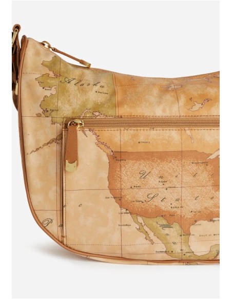 Tracolla Mezzaluna Geo Soft - Capiente e Iconica Tracolla Mezzaluna Geo Soft - Capiente e Iconica