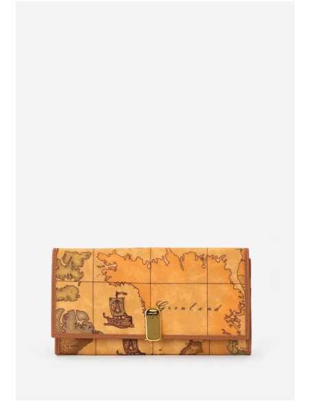 Portafoglio Grande Geo Classic con Fibbia Oro – Donna