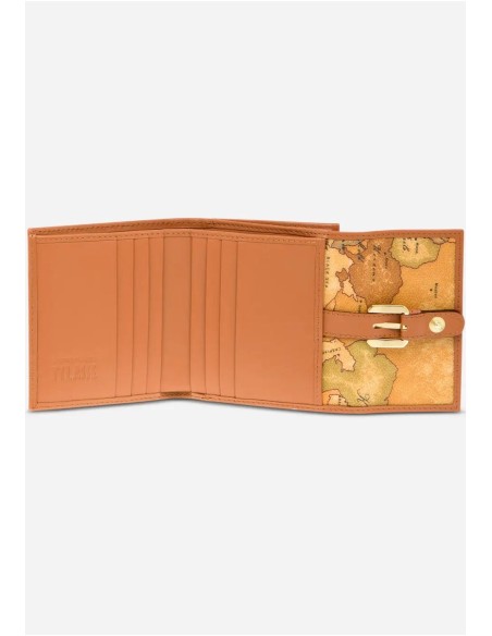 Portafoglio Piccolo Geo Classic con Tasca e Fibbia Dorata