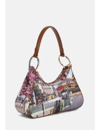 Borsa a Spalla Ynot? YES714S5 – Stampa Città in Ecopelle