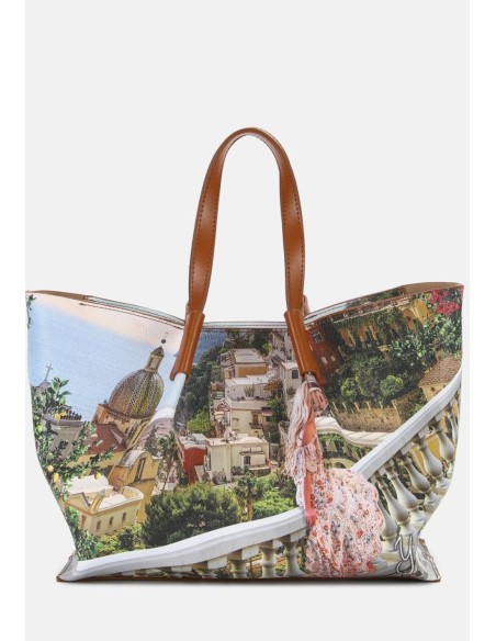 Ynot? Borsa Shopping Yes Bag Stampa Città – Media
