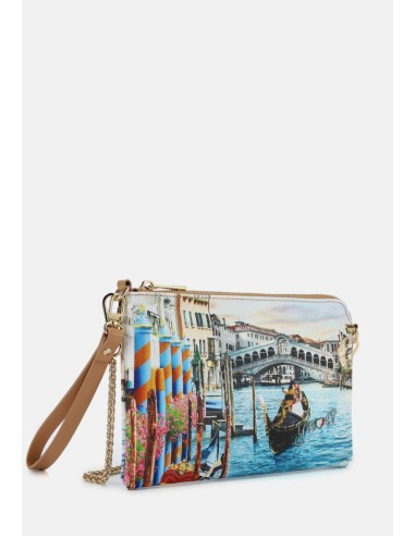 Ynot? Clutch Yes Bag Stampa Città – Pochette Donna XS