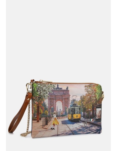 Ynot? Clutch Yes Bag Stampa Città – Pochette Donna XS