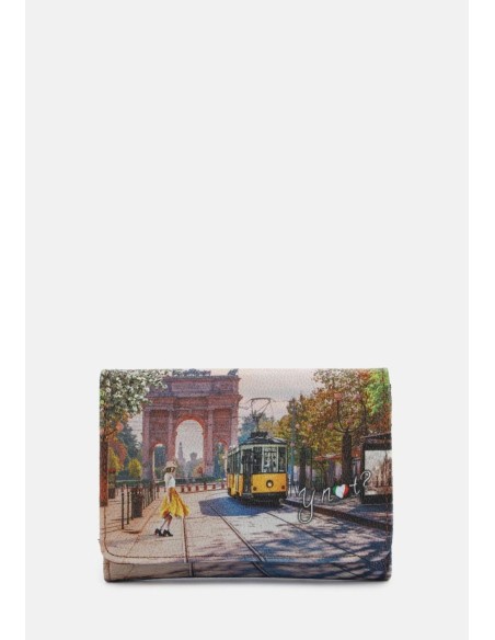 Ynot? Portafoglio compatto donna stampa città – YES546S5