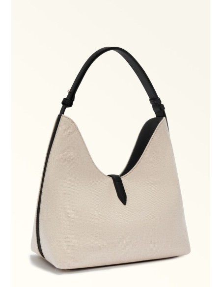 Furla Goccia Borsa a Spalla M in Canvas e Pelle