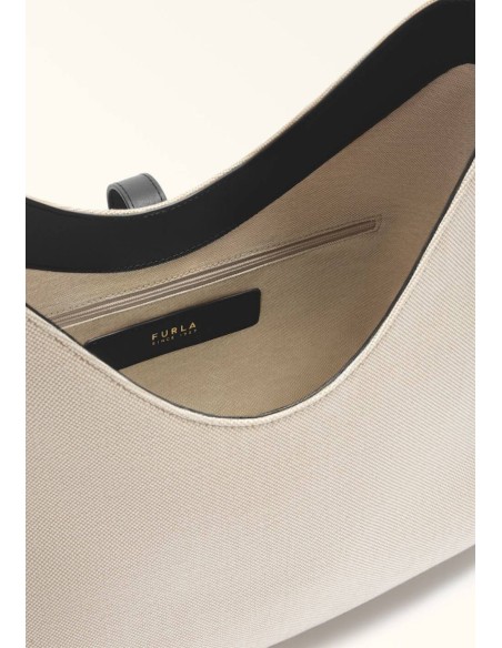 Furla Goccia Borsa a Spalla M in Canvas e Pelle