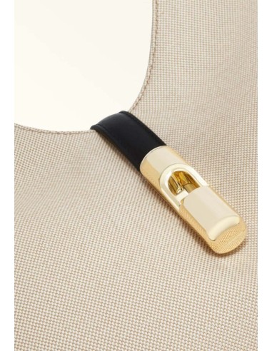 Furla Goccia Borsa a Spalla M in Canvas e Pelle