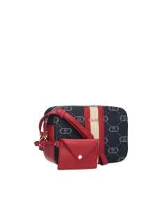 Borsa a Tracolla Jacquard – Denim e PU con Logo LJ 2