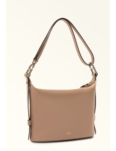 Furla Nuvola Borsa a Spalla, a Mano e a Tracolla M in Pelle Granata