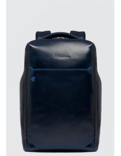 Piquadro Zaino Porta PC 14" in Pelle Blue Square