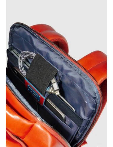 Piquadro Zaino Porta PC 14" in Pelle Blue Square