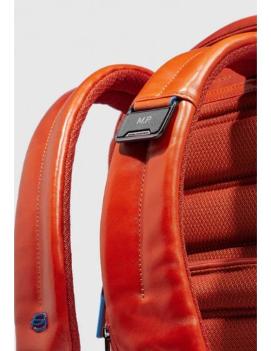 Piquadro Zaino Porta PC 14" in Pelle Blue Square