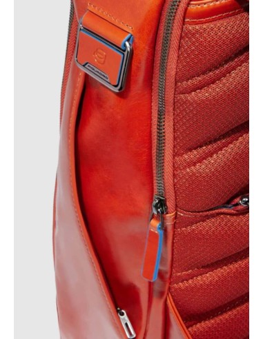 Piquadro Zaino Porta PC 14" in Pelle Blue Square