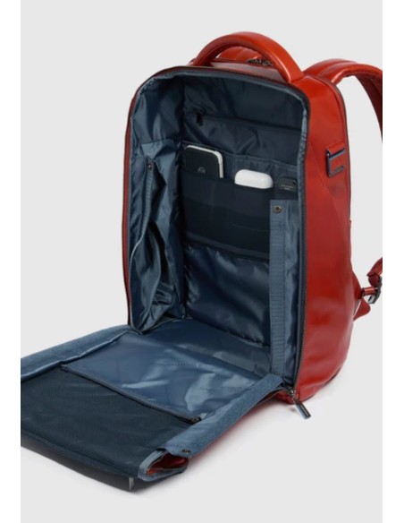 Piquadro Zaino Porta PC 14" in Pelle Blue Square